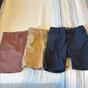 Kids Casual Shorts - Blue, Tan, Rose